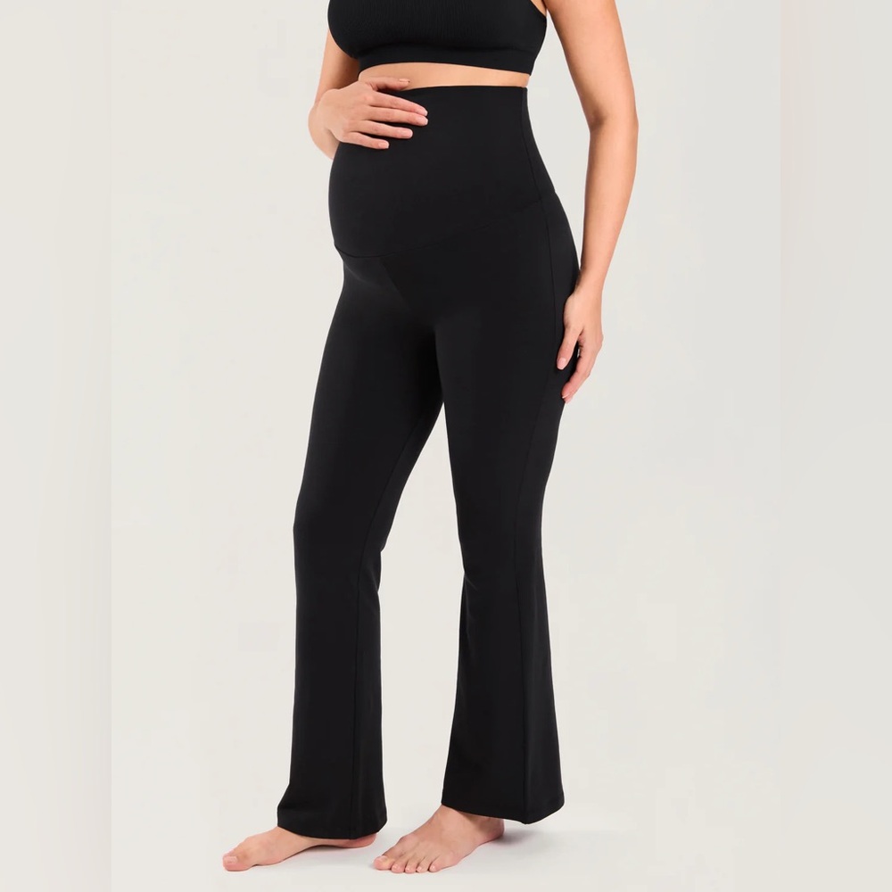 Cotton Foldover Maternity Flare Pants 30.5"